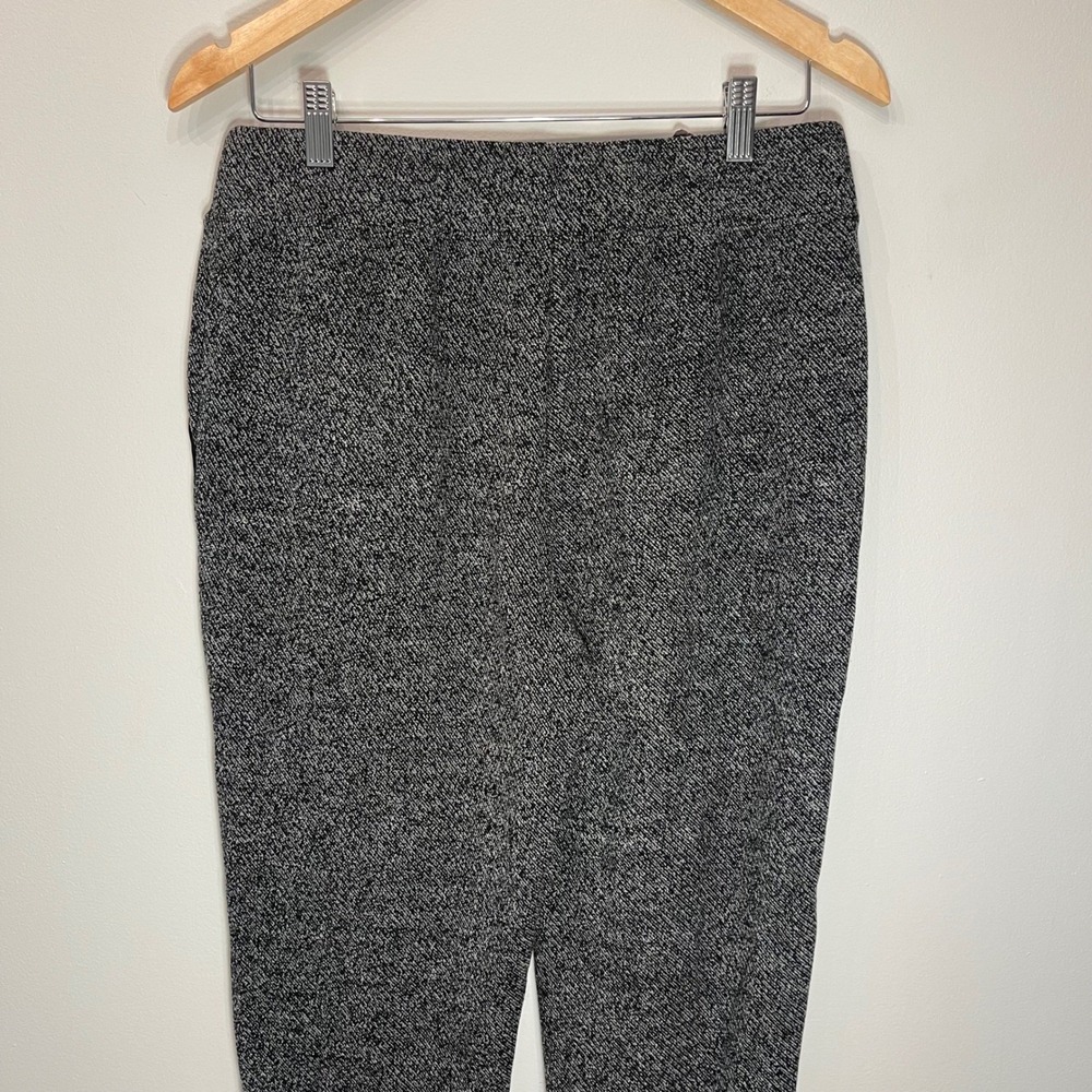 NEW J Jill Fit Black Gray Tweed Cuffed Ankle‎ Pants Stretchy Women's Size Small - Picture 4 of 12